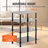 4-Tier AV Media Stand, Audio/Video Stand with Strengthened Tempered Glass Shevles for DVD/Cable Boxes/Games Consoles, Media Storage Cabinet for Gaming/Recording Room