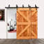 Porte de grange à panneaux et en bois avec quincaillerie d'installation-61825196-61149052-61149053