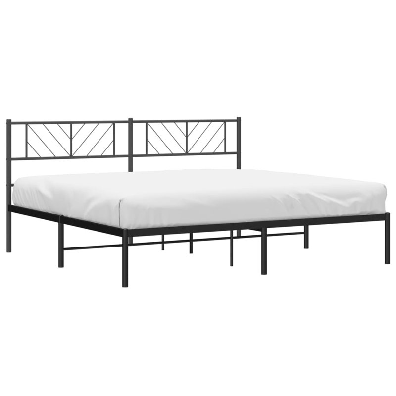 Nelvie Metal Bed, Black, Super King (6')