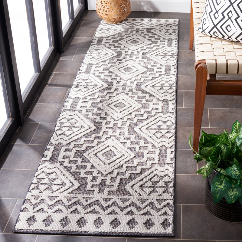 Tapis intérieur / extérieur Emestina 800 Performance Southwestern, Tapis de couloir 2 pi 2 po x 8 pi
