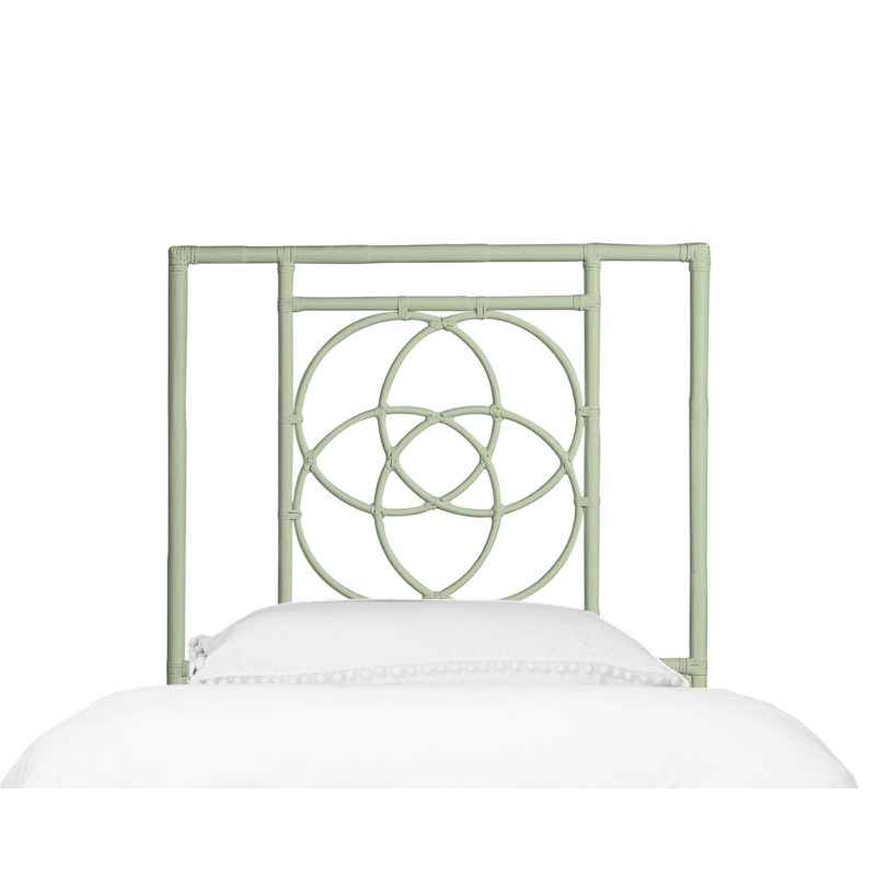 Emilia Open-Frame Headboard, Twin, Celery Green