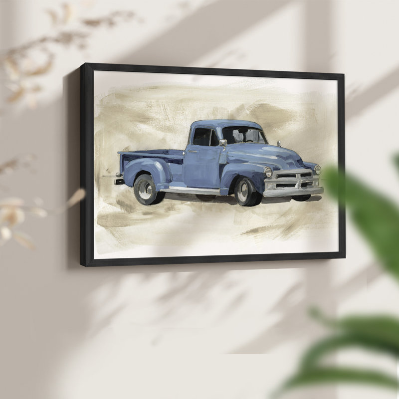 Pickup I - Impression encadrée - Restickable, H 11 po x l 14 po, Noir, noir, noir, noir