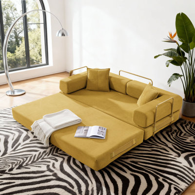 Boneless 4-in-1 Folding Convertible Sleeper Sofa Bed, Folding Floor Mattress Compression Couch