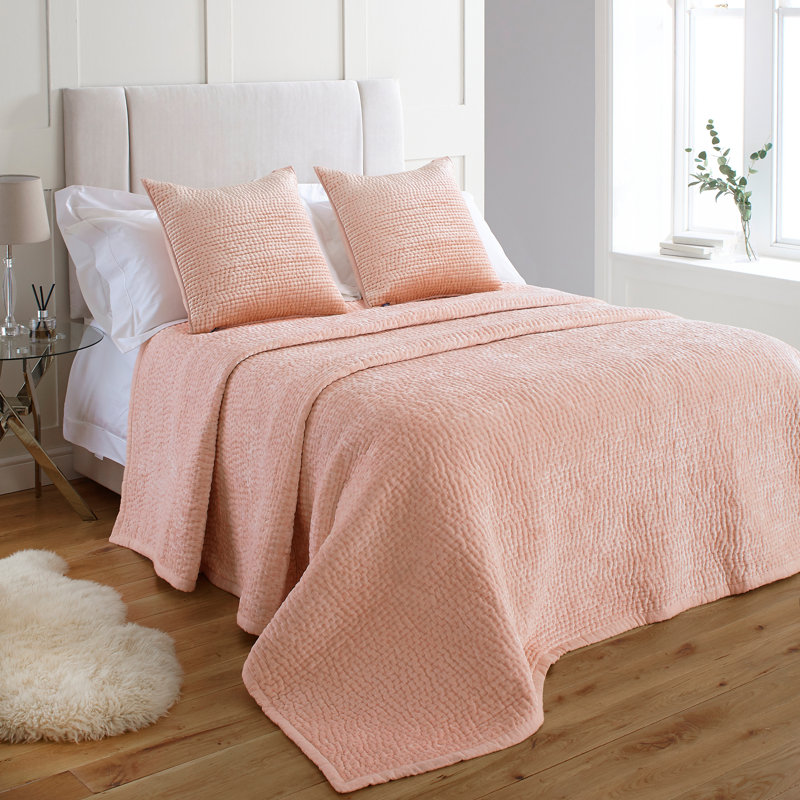 Leterra Rayon Solid Colour Bedspread, 265 x 265 cm Bedspread - 2 Pillowcases