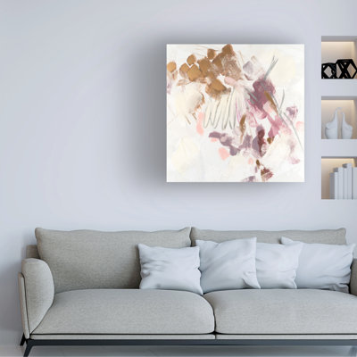 Art mural sur toile tendue - "Mauve Mingle I" de June Erica Vess pour décoration de salon, de chambre à coucher ou de bureau - 24 x 24
