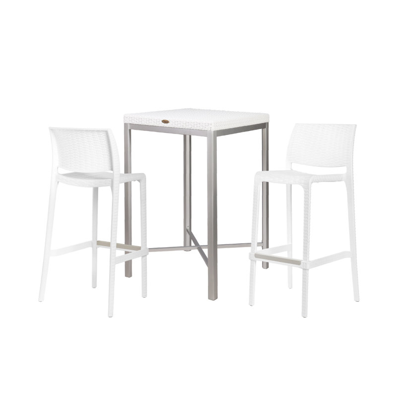 Ensemble de tables d'extérieur debout debout L 26,8 po Andyn, Blanc