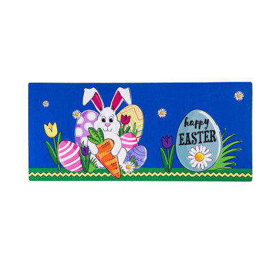 Tapis Joyeuses Pâques Lapin et carotte Sassafras
