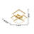 Gold Multi Square LED Flush Mount