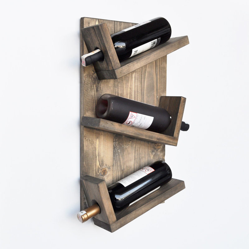 Étagère d'appoint en bois massif 3 pièces Aliya