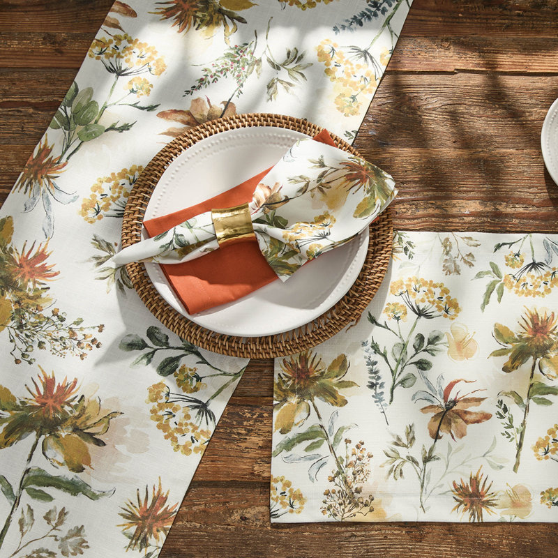 Safflower Table Runner, 54" L x 14" W