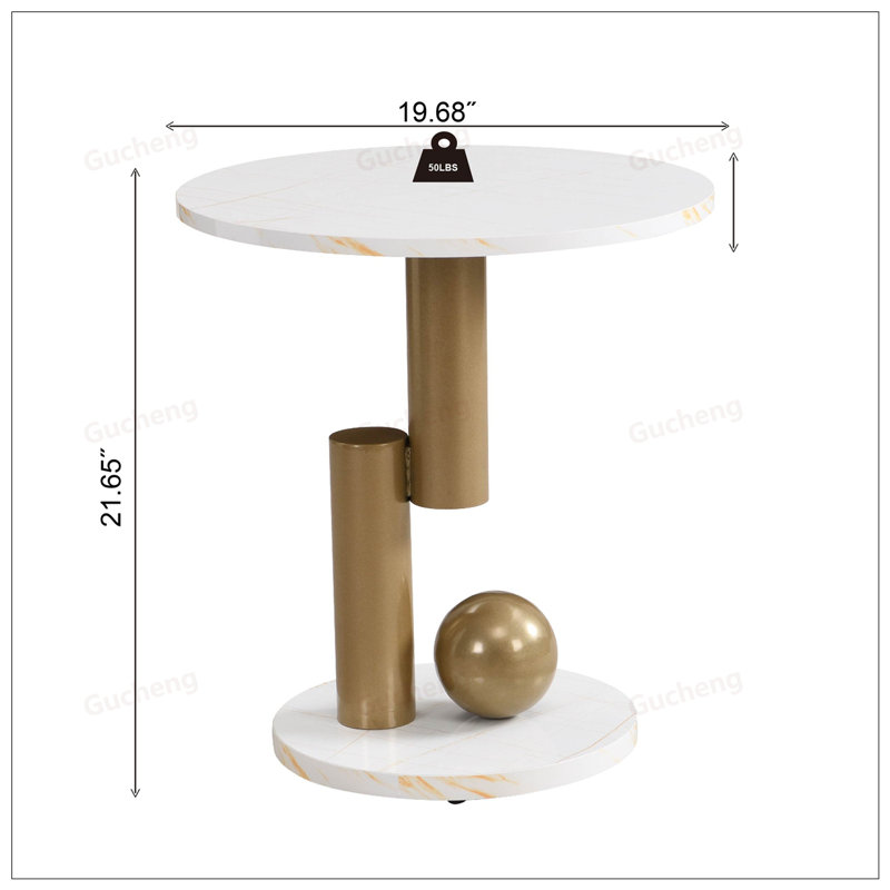 Ensemble de 2 tables basses Modern Modern, Blanc