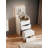 48CM Vanity Desk With Flip Top Mirror, Small Makeup Vanity Set With Glass Desktop And 3 Drawers, Dressing Table For Bedroom, White | Gift Idea-1043204960