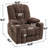  Chenille Power Lift Recliner Chair, Warm Brown, Overstuffed Wide Seat with Massage and Heat for Elderly Living Room Use-237633089