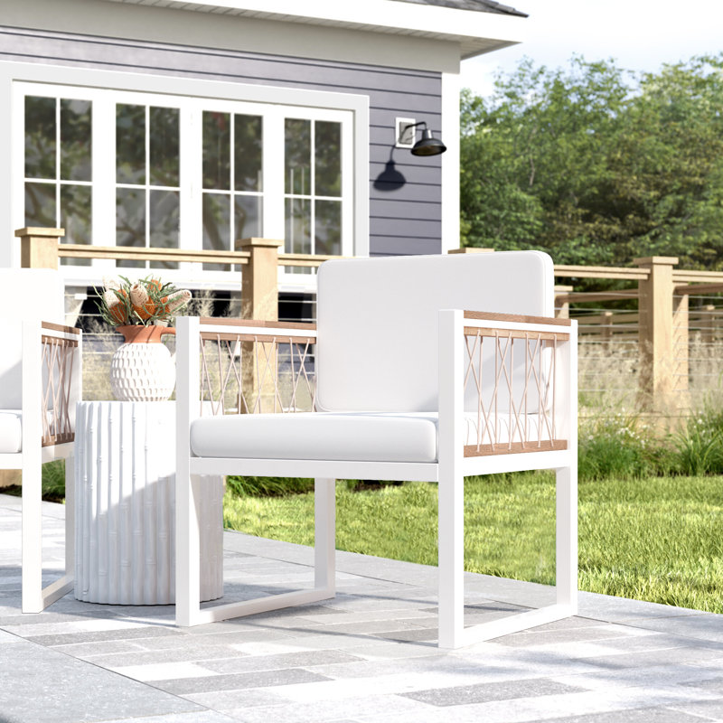 Chaise de patio avec coussins Cannes