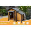 Niche pour chien en bois avec porte ventilée verrouillable