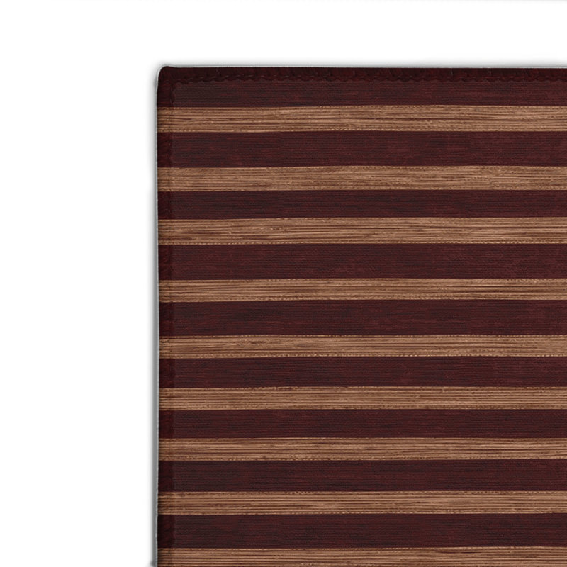 HorizontalStripes Black Indoor and Outdoor Area Rug, Rectangle 2' x 3'