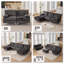 Canapé simple modulaire rembourré 8 places 123,62 po-234368268