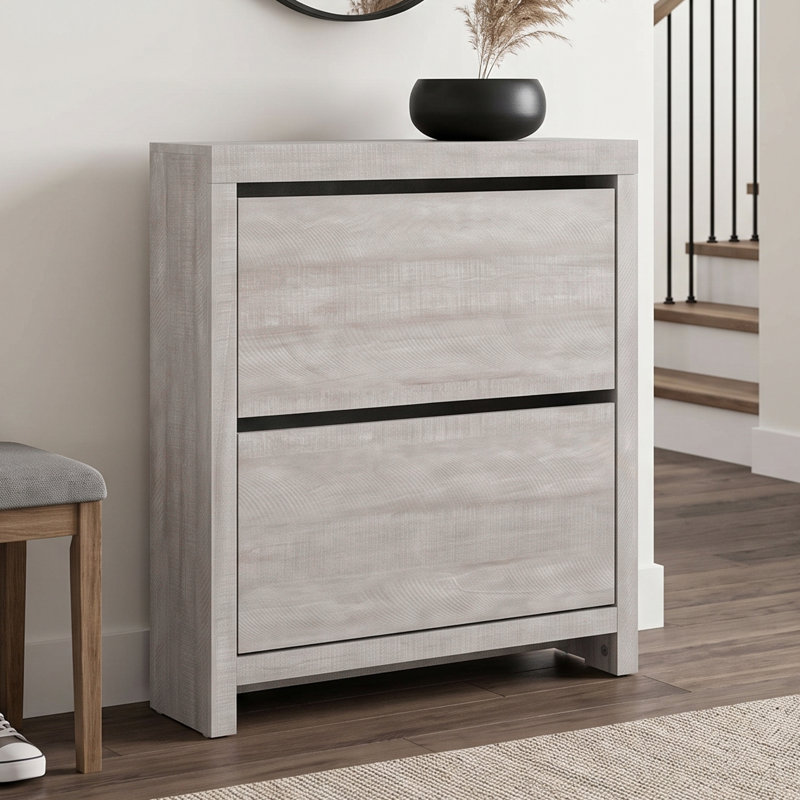 Flip Down Shoe Storage, Dusty Grey Oak