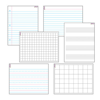 Ensemble de papiers et grilles