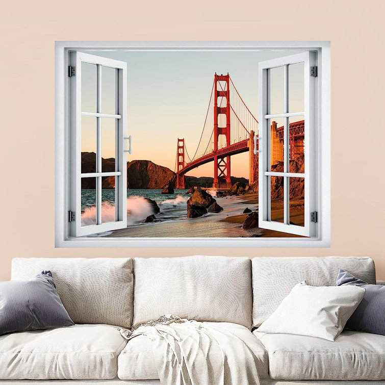 IDEA4WALL San Francisco Golden Gate Bridge Sunset 32' L x 24