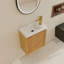 18" Wall-Mounted Small Bathroom Vanity Set With Resin Top Sink,Floating Vanity With Soft Close Door