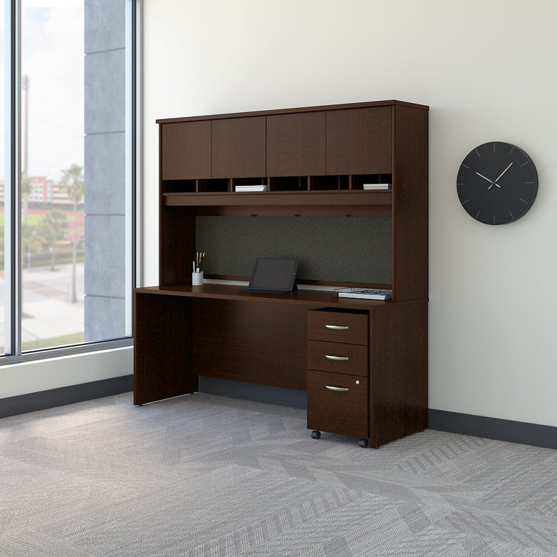 Office 500 Collection Executive Desk, Mocha Cherry