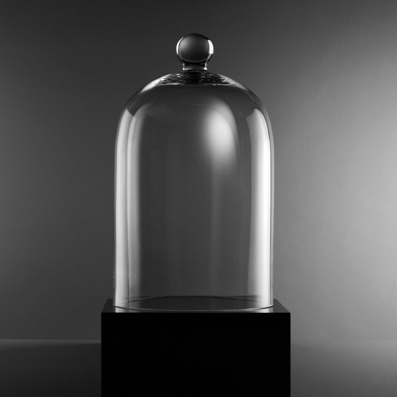 Glass Cloche, 30cm H x 18cm W x 18cm D