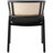 Mid-Century Modern Velvet Dining Chair with Cane Rattan Back, Luxury Boho Accent Chair with Stainless Steel Legs for Kitchen & Bistro-1404574334-1365189869