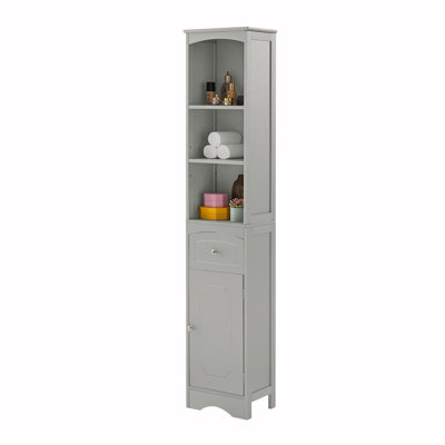Tall Bathroom Cabinet, Freestanding Storage Cabinet With Drawer, Accent Cabinet