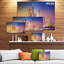 « dubai marina skyscrapers panorama cityscape », art mural sur toile tendue-26194216