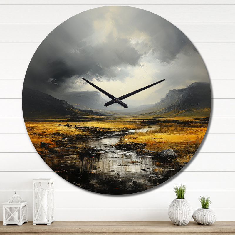 Horloge murale en métal Kalanni, Très grand
