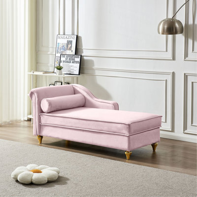 Chaise longue moderne avec revêtement en velours