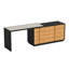 Bureau de meuble-lavabo extensible en bois 47,24 po avec 6 tiroirs