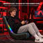 Fauteuil de jeu berçant noir et bleu NoxRoc avec lumières DEL RVB et haut-parleurs intégrés 2.0