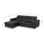 Tinos Genuine Leather Corner Sofa with Pull Out Bed with Storage and Adjustable Headrests-397325966-397325973