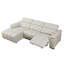 Fauteuil inclinable gris clair en forme de L: canapé électrique moderne en cuir véritable avec port USB - support mural peu encombrant (110 caractères)