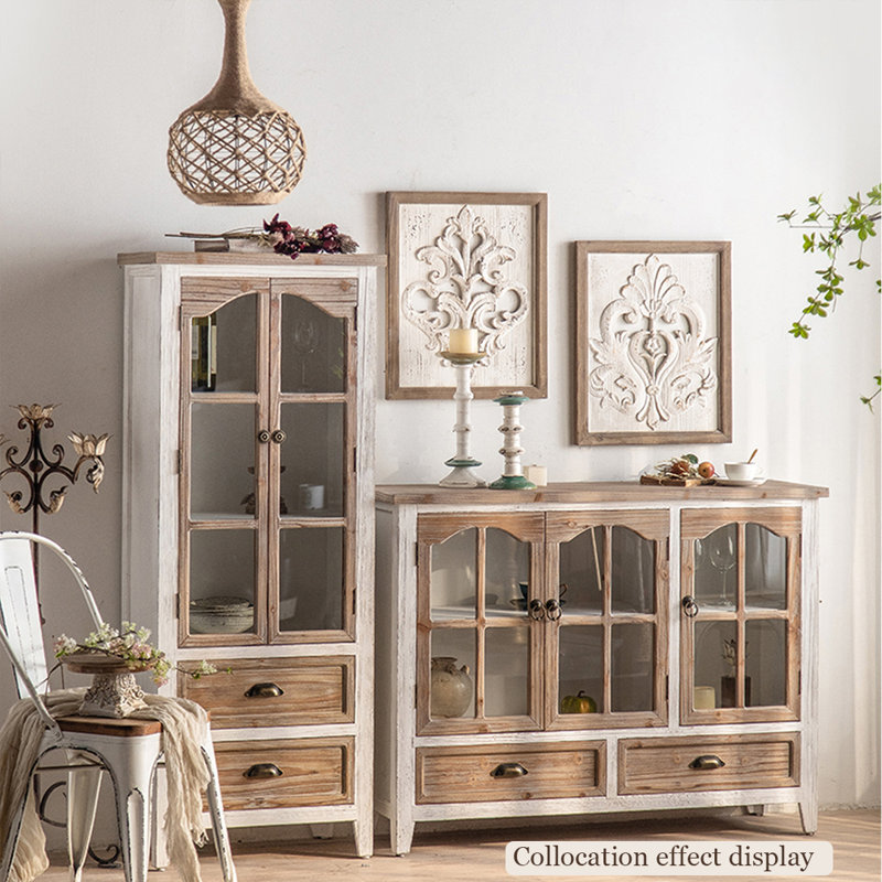 59.25 in. H x 23.62 in. W Solid Wood Display Case