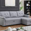 Canapé-lit modulaire réversible en cuir végétalien 83,5 po