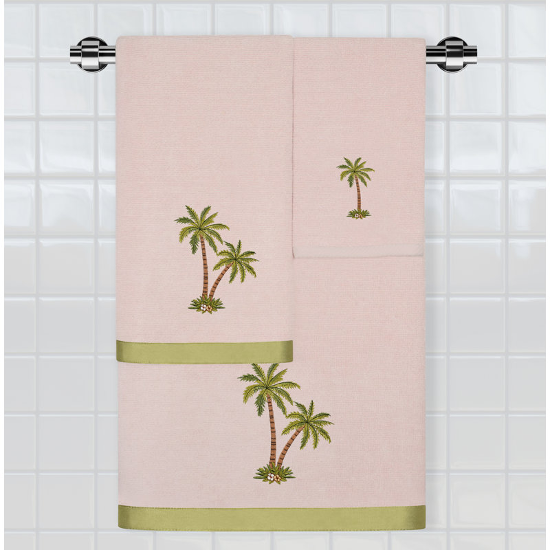 Anastasika 3 Piece Turkish Cotton Towel Set, Pink
