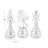 Aluminum Metal Chess Decorative Sculpture with Knight, Queen and King Set-1110840279