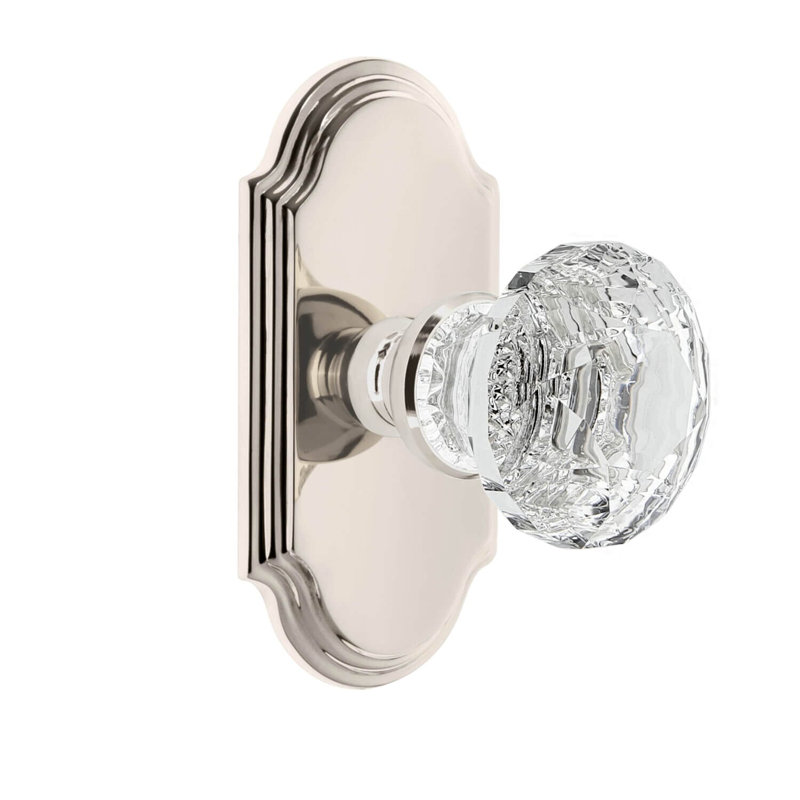 Assiette courte Grandeur Arc avec poignée en cristal brillant, Bronze éternel, 2.375"