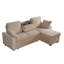 Ensemble de canapé modulaire multi-fonctionnel avec plateau porte-gobelet amovible, chaise de rangement intégrée et dossiers réglables-2135912458