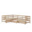Lit plateforme simple en forme de L avec trois tiroirs de rangement-114335887
