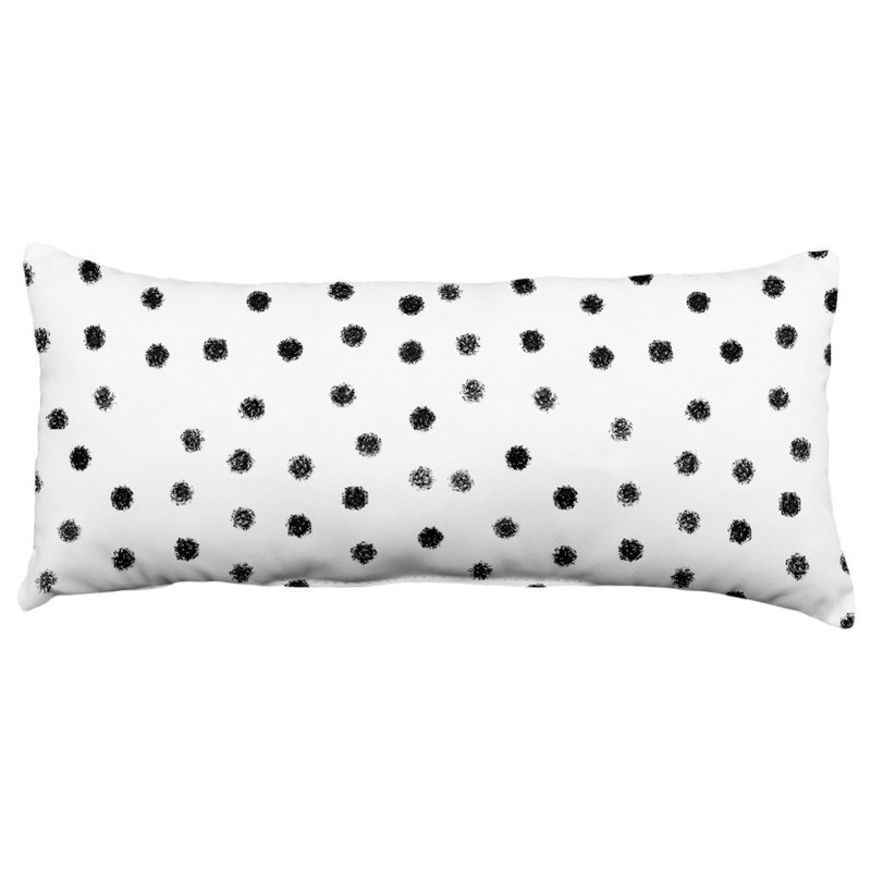 6Dotted Double Sided Pillow, White