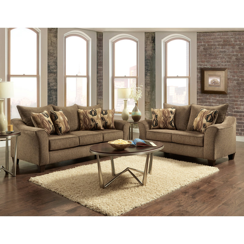 Causeuse en tissu, Brun