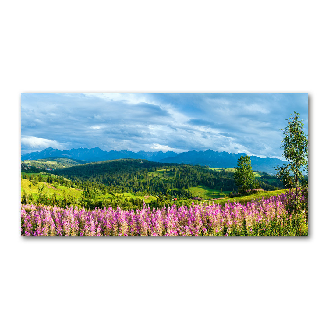 Lavendel in den Bergen - Kunstdrucke auf Leinwand - Wrapped Canvas