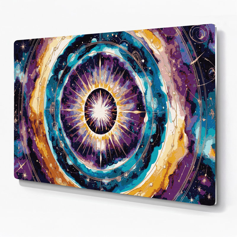 Art mural en métal mauve, H 132 po x l 168 po x P 0,05 po