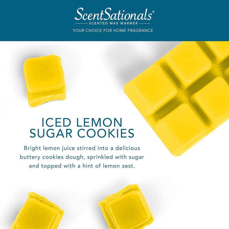 Collection de fond de cire ScentSationals 4PK, Biscuits glacés au sucre et au citron