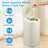 8 Gallon Kitchen Trash Can with Flip Top Lid, Slim Plastic Garbage Bin, Modern Cream White Waste Basket for Kitchen, Bathroom, Bedroom, Office, Narrow Spaces