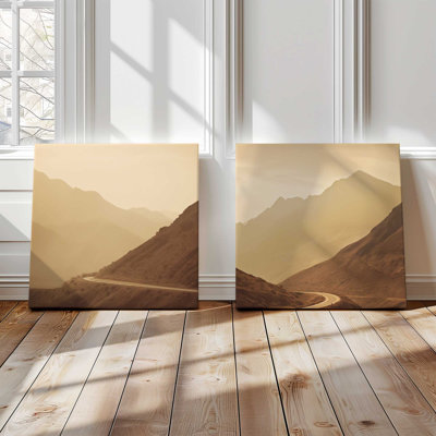Through the Mountain Pass, Set of 2 Print on Canvas